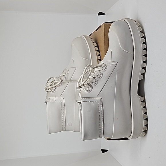 Melissa Ares White Jelly Combat Ankle Boots in Women's Size 5 - Picture 7 of 10